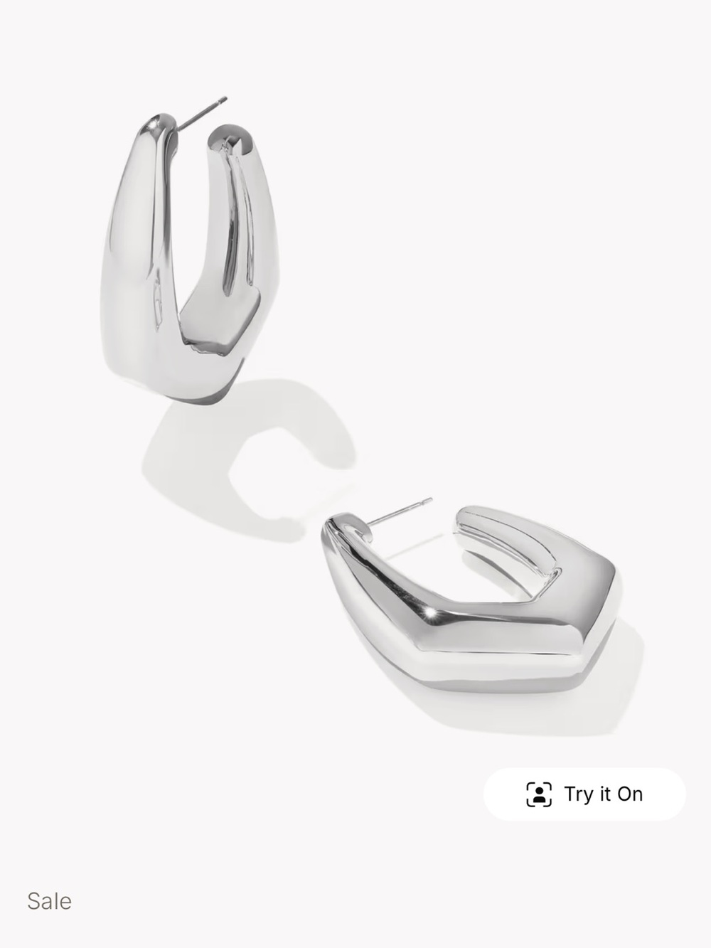 KENDRA SCOTT KAIA SILVER HOOP EARRINGS NWT